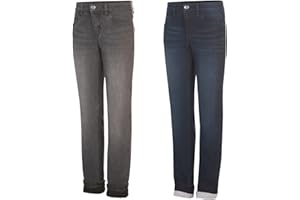 WEICHERS 2er Pack Kinder Thermohosen Jeanshose Jeans Mädchen Jungen Hose warm gefüttert Winterhose kuschelig 92-158