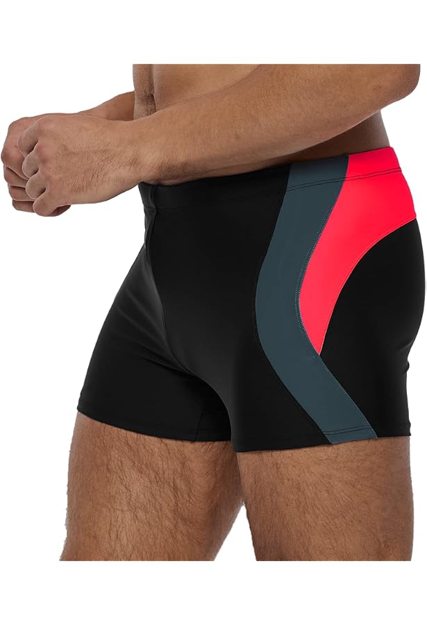 KEFITEVD Boxer De Bain Homme – Short De Natation Moulant Poches – Séchage Rapide Sportif