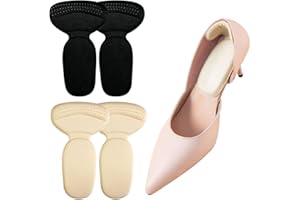 EODKSE 4pcs Coussins de Talon 2 en 1 en Éponge pour Confort et Protection, pour Chaussures Trop Grandes ou Lâches, Semelles Souples et Respirantes, coussin de talon coussinets de protection du talon