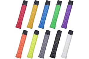 Surgrip de Raquette de Badminton de Tennis pour Antidérapant et Adhérence Absorbante, Multicolore 10 Pièces