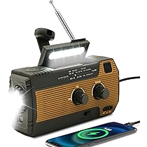 Radio De Survie Portable DOLUCKY - Solaire, Manivelle, USB, Batterie 2000mAh, Lampe Torche, SOS, AM/FM/Météo