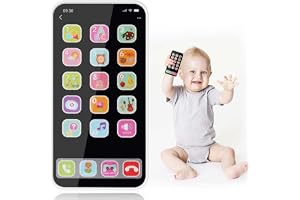 Aolso telefonleksak för spädbarn, musik leksak, falsk telefonleksak, pojkar flickor födelsedagspresent, barn lärande , babyleksak för 1–2 år