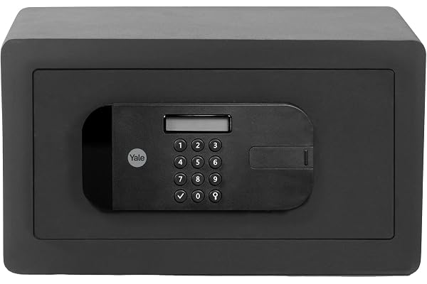 Yale Coffre-Fort Motorisé Compact YSEB/200/EB1 Haute Sécurité Porte Découpée au Laser Verrouillage Anti-Scie Code PIN ou Clé Stockage Intérieur Éclairé