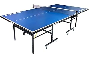 Donnay Indoor/Outdoor Folding Table Tennis Table - Compact, Easy-Fold, Portable Ping Pong Table with Wheels, Ideal for Garden, Home, or School Use, All-Weather Design, Quick Assembly