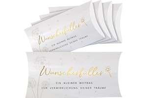 BOFUNX 8PCS Wunscherfüller Gutschein Verpackung Geldgeschenke Geschenkbox für Geld Gutscheine Süßigkeiten Kissenschachtel Geldgeschenk Box für Geburtstag Hochzeit Konfirmation Weihnachten