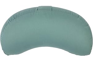 ‎BODHI Bodhi Meditationskissen Halbmond | Yogi MOND ECO | Bezug aus 100% Bio-Baumwolle | Yogakissen halbmondförmig mit Buchweizenfüllung | Halbmondkissen für Yoga & Meditation