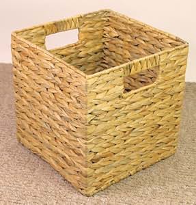 Regalkorb , Schrankkorb , Ablagekorb Wasserhyazinthe , Gr. 24,5 x 24,5