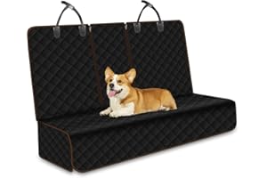Lydonberg Dog Car Back Seat Cover, Waterproof Non-Slip Pet Rear Car Seat Protector with Armrest Opening, Isofix-Compatible, Scratch Proof, Universal for Car, Trucks, SUV