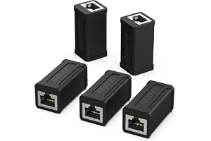 BENFEI RJ45 Inline-koppling, 5-pack Cat7 Cat6 Cat5e Ethernet-kopplare hona till hona