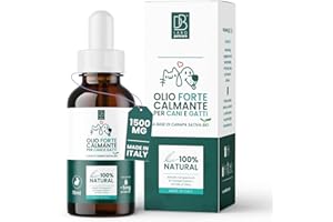 DBLABO Calmante per Cani e Gatti DB Labo | Olio per Cani e Gatti Naturale da Agricoltura Biologica | Olio 1500mg 15 ml con Omega 3, 6, 9. - Azione rapida.