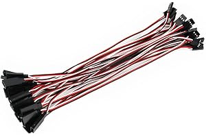 OliYin 20pcs 7.87inch 20cm Male to Female JR Plug Servo Extension Lead Wire Cable for RC Quadcopter Airplane