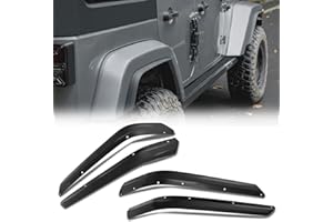 MAIKER OFF ROAD Front & Rear Fender Liner Fender Trim Extension Protector Compatible with 2007-2018 Jeep Wrangler JK JKU