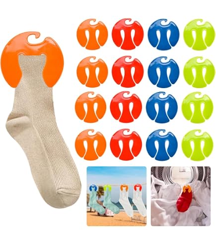SOCKSTAR Sockenklammern 10 Stück – Edition Black & White, Hält Sockenpaare Beim Waschen Zusammen