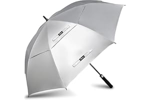 NINEMAX Duży parasol golfowy UV 130/54/162/168 cm, ochrona przed promieniowaniem UV, automatyczne otwierane parasole golfowe, wiatroszczelny, mocny, podwójny baldachim dla kobiet mężczyzn