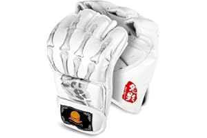 ZooBoo des Gants MMA, Gants de Boxe Demi-Doigt Mitaines MMA avec Bande de Poignet Ajustable Gants UFC pour l'entraînement au Sac de Frappe de Sanda Sparring