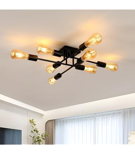 Industriële - Plafondlamp - 1 Lichts - Zwart Bruin - Cambal