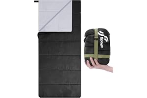 Sacco a Pelo, Sportneer Sacco a Pelo Estivo Sacchi a Pelo per Adulti Sacchi a Pelo Leggero e Idrorepellente per Uso Interno ed Esterno,Zaino in Spalla e Campeggio ed Escursionismo, 15℃-25℃