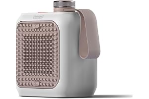 De'Longhi Capsule Desk HFX10B03.PK, Keramisk Fläktvärmare, Tyst Minivärmare, Funktionell Design, Justerbart Galler, Säkerhets
