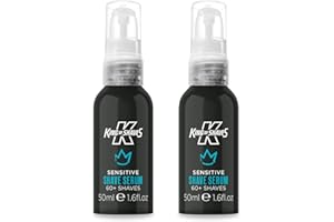 King of Shaves Advanced Sensitive Shaving Face Serum For Men, Shaving Gel Oil Men, Pre Shave Face Serum, 2x50ml