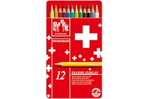Caran D'ache Swisscolor kredki kolorowe w metalowym pudełku (12 sztuk)