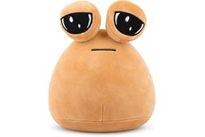 wiztex Pou Gosedjur - Sorglig Alien Gosedjur Packad i Tyskland - Anime Present till barn och fans för Halloween och jul (Beig