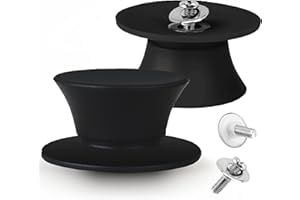 Anaeat Universal Pot Lid Replacement Knobs - Heat Resistant Silicone Pan Lid Holding Handles, Soft Non-Slip Knob for Kitchen Cookware Lid & Cover (2 Pack Black)