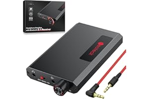 Neoteck Amplificatore per Cuffie Portatile con Ricevitore Bluetooth 5.1 Supporta Cuffie da 16-300Ω HiFi Headphone AMP con Interruttore di Aumento dei Bassi Standby Fino a 13 Ore per MP3 MP4 Telefoni