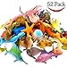 Produktbild Meerestiere Spielzeug, 52 Stück Ausgewählte Mini Vinyl Plastik Tiere als Spielzeugset, Yeo National Spielzeuge Realistisch Unterwasser Tiere Badespielzeug Figuren für Kinder zum Lernen, Party, Kuchen