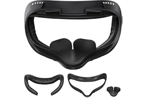 SUPERUS Interfaccia Facciale & Maschera per Faccia & Paranaso rimovibile per Oculus Quest 2, Cuscinetto in Spugna PU Resistente al Sudore - Accessori VR per Meta Quest 2 Original Distanziatore