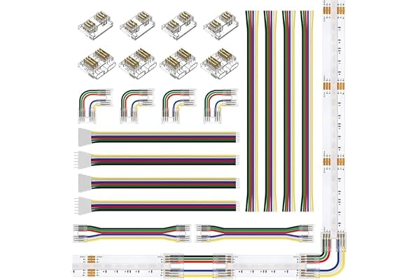BTF-LIGHTING FCOB COB RGBCCT LED-kopplingssats med 6 stift 12 mm