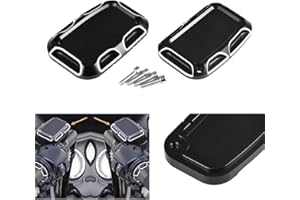 NATGIC pokrywa pompy hamulcowej czarna chromowana aluminiowa CNC lewy i prawy motocykl pokrywa cylindra zbiornika hamulca do Harley FLH FLHX FLHX Road King 2008-2017 Electra Glide Street