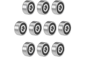 TOP-VIGOR 10Pcs 626-2RS Deep Groove Ball Bearings, Z2 6mm x 19mm x 6mm Double Sealed Industrial Bearings, Chrome Steel P6(ABEC3) Skateboard Bearings for Electrical Instrument Equipment
