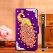 Produktbild Locaa(TM) For LG Google Nexus 5X 3D Bling Pfau Case + Griffel + Anti Dust plug Deluxe Luxus Perlen Diamant niedlich Schöne Retro Card Holder Wallet Protection Hülle - [Pfau Serie] Lila Holster - Pink Pfau
