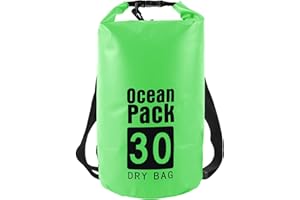 OPAHUTER Borsa Impermeabile Dry Bag Zaino, Sacco Impermeabile Dry Bag 30L Borsa Impermeabile Galleggiante per Kayak/Pesca/Rafting/Nuoto/Campeggio/Snowboard