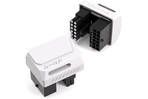 EZDIY-FAB Adaptateur PCIe 5.0-600W 12+4pin,connecteur d'alimentation GPU 16pin 12VHPWR, Angle droit 180 degrés- Compatible avec les cartes graphiques RTX 3090Ti,4070Ti,4080, 4090-Type STD,Blanc,1 pack