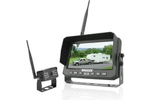 DALLUX Wireless Reversing Camera Kit with 7 inch DVR Monitor for heavy vehicles/Pickup/trucks/trailers/buses/van/RV campers/agriculture with 1080P Night Vision Stable Signal Rearview IP69K Backup Camera