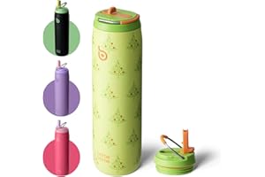 BOTTLEBOTTLE Bottle Bottle Insulated Water Bottle 950ml(32oz) with Straw and Lid for Sports and Gym Stainless Steel Metal Drink Flask for Hot Water with Handle (Tree)