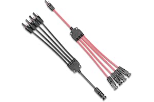 VEFTSVY Kabel solarny Y 4/1, adapter wtyczki Y PV4 / adapter T IP68 1500 V, do instalacji solarnych, paneli słonecznych, instalacji PV, fotowoltaiki, wtyczki PV