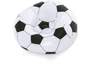 Bestway 75010 Poltrona gonfiabile pallone da calcio, 6 anni+
