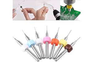 HOHXEN Tungsten Carbide Macro Drill Bits, 1/8" Shank for PCB, Dremel, Jewelry, CNC, Soft Metals