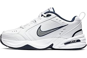 Nike Męskie Air Monarque Iv Koszyk, Biały Biały Metaliczny Srebrny Północ Granatowy 102, 42.5 EU