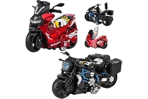 SHDIEHJFMLDH Moto Giocattolo,2 pezzi Tirare Indietro la Motocicletta,Motocicletta in Lega,Simulazione Moto Giocattolo Per Giochi Educativi Per Bambini, Ragazzi E Ragazze, Regalo Per Feste Di Compleanno