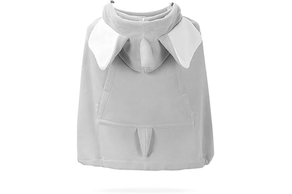 SONARIN Chaud Porte Bébé Couverture,Universel Housse de Porte-Bébé Hiver Encapuchonné Coupe-Vent Cape de Transporteur Chancelière avec Poche pour Toutes Saisons(Gris)