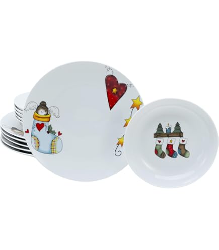 Service De Vaisselle Excelsa Snowman 18 Pièces - Porcelaine, Motif Bonhomme De Neige, Lave-vaisselle - 3