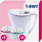 BWT Acqua Pinguino incl. 2 Bianco 2,7L Cartuccia filtrante al magnesio e 1 allo Zinco | Filtra calcare, Cloro, Piombo e Rame 