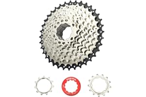 CYSKY Cassette de 9 velocidades 11-25T/11-28T/11-32T/11-36T/11-40T/11-42T Cassette Apto para Bicicleta de montaña, Bicicleta de Carretera, MTB, BMX (Peso Ligero)
