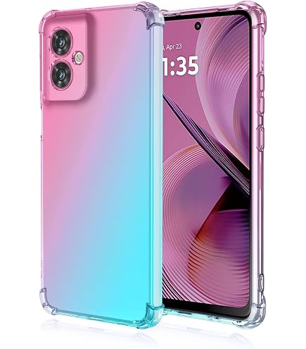 ILING Hülle Für Motorola Moto G35 5G – Blumen-Cartoon-Muster, Transparent, TPU-Silikon