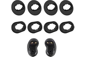 JOYRAY EarBuds Ear Tips 4 Pairs Silicone Black Small and Large Size Wireless Bluetooth Headphones Earbuds Sets Anti-Slip Replacement Earbuds Accessories Compatible with Samsung Galaxy Buds Live Earphones