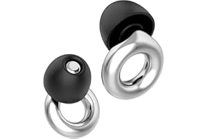 NAILGELER Tappi Orecchie Dormire, 4 taglie Tappi per Orecchie Antirumore XS/S/M/L, Riduzione del rumore 25-32dB, Auricolari di Ricambio Tappi, Dispositivi di protezione dell’udito per riduzione (Argento+Nero)