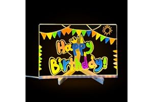 Aprilsunnyzone Led Drawing Boards Note Board Reusable Light Up Tracing Pad Drawing Board For Kids With Adjustable Stand & Seven Colorful Pens(large)